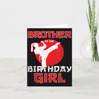 Carte Frère de la fille d'anniversaire de karaté taekwon