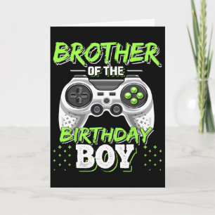 Carte Frère De L'Anniversaire Garçon Matching Vidéo Jeu