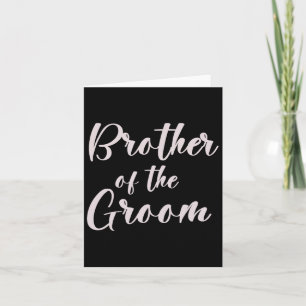Carte Frère De L'Équipe De Mariage De Groom Bro