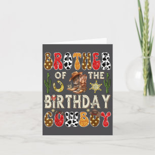 Carte Frère du cow-boy d'anniversaire western groovy rod