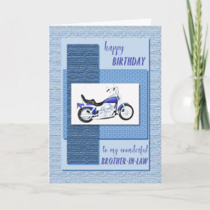 Carte Frère en droit, anniversaire de moto