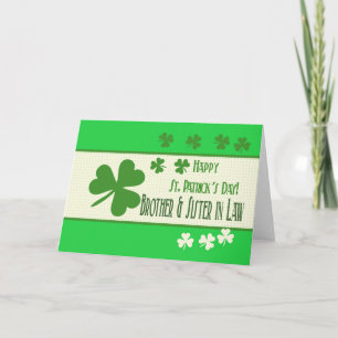 Carte Frère et femme Bonne St. Patrick's Day