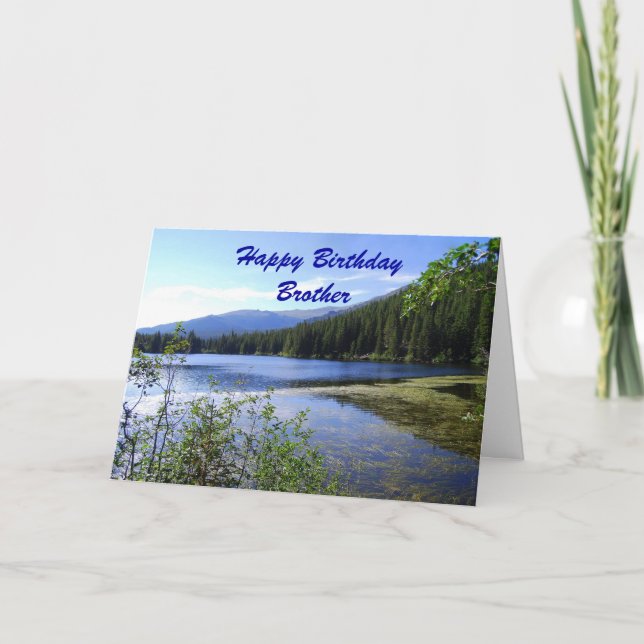 Carte Frère, Joyeux Anniversaire, Bear Lake, Colorado (Devant)