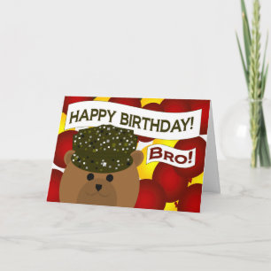 Carte Frère - Joyeux soldat de l'armée d'anniversaire !