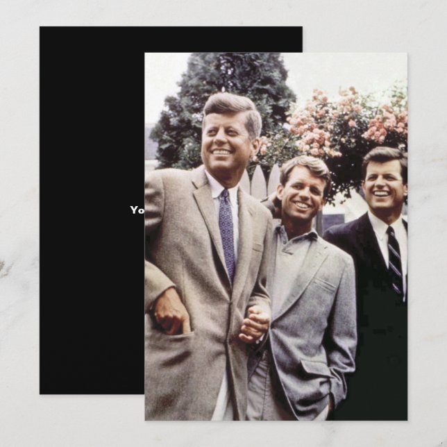 Carte Frères avec le président John Kennedy Maison Blanc (Devant / Derrière)