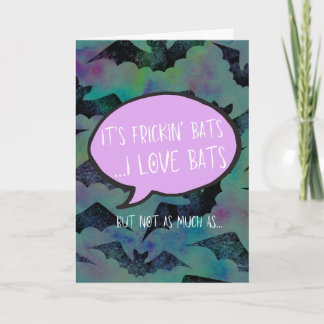 Carte Frickin' Bats Love Card - Cadeau Couple, Anniversa