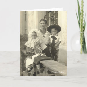 Carte Frida Kahlo avec des enfants