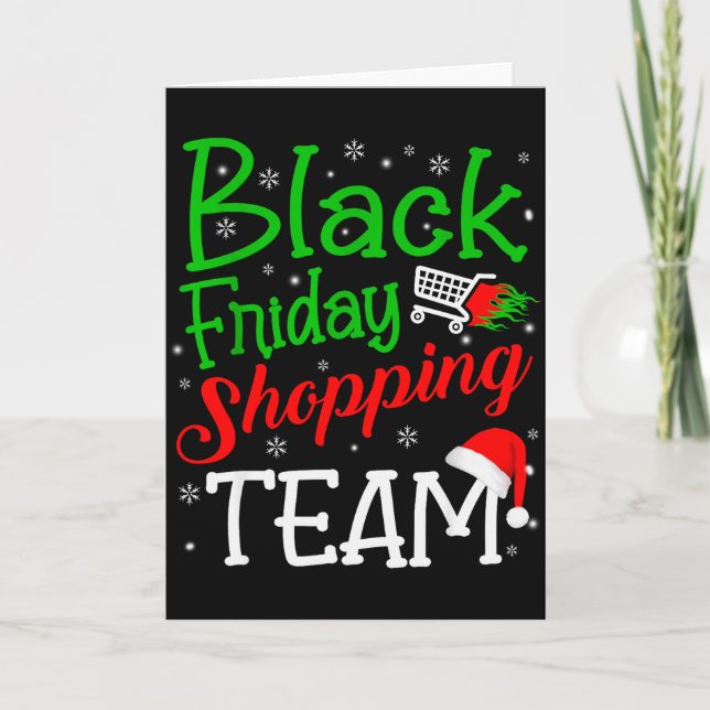 Carte Friday Shopng Team Christmas Black Shopng Family G (Devant)