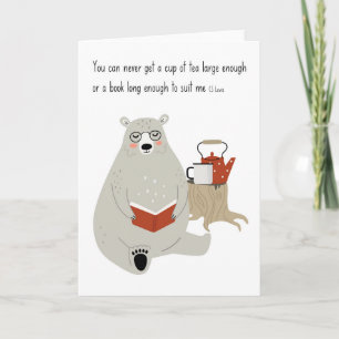 Carte Friendly Bear - lecture avec la citation de CS Lew