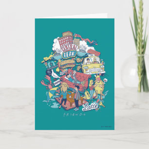 Carte FRIENDS™   Collage de dessins animés
