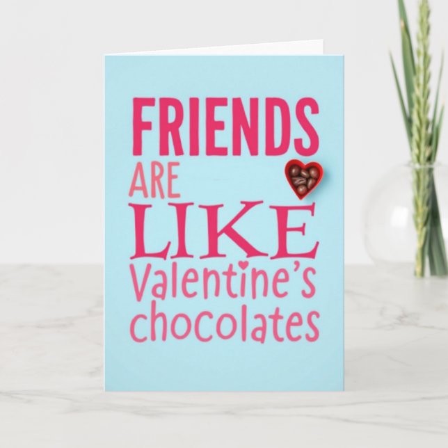 Carte Friends Like Chocolate Valentine Card (Devant)