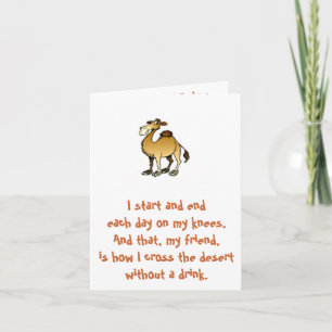 Carte Friends of Bill W.:  Birthday Camel note card