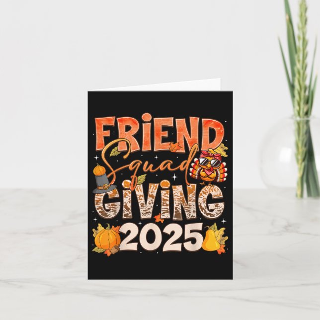 Carte Friendsgiving 2025 Squad Thanksgiving Group Matchi (Devant)