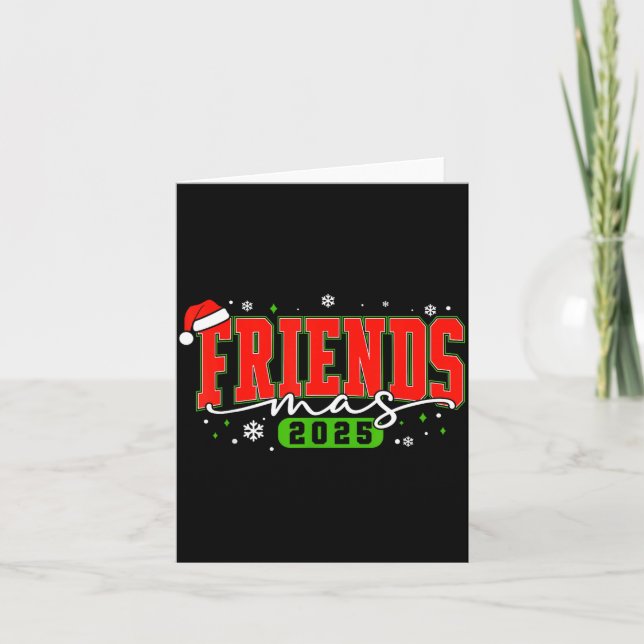 Carte Friendsmas 2025 Friends Santa Hat Merry Christmas  (Devant)