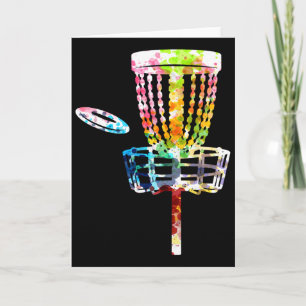 Carte Frisbee de golf rétro Sket Cart Joueur de golf sur