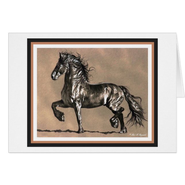 Carte frisonne de cheval (Devant horizontal)