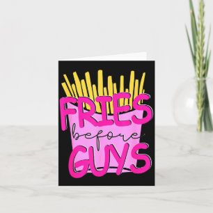 Carte Frites avant les mecs Adolescentes Saint-Valentin