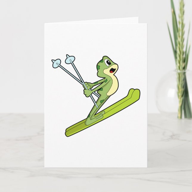 Carte Frog as Ski jumper with Ski.PNG (Devant)