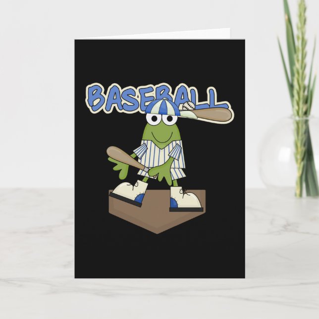 Carte Frog Baseball Home Plate Tshirts et cadeaux (Devant)