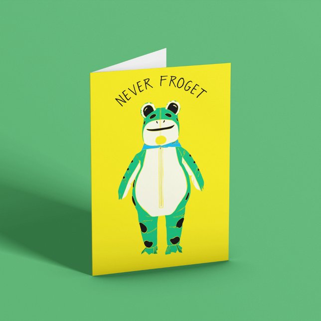 Carte Frog Costume Protester Custom Message (Créateur téléchargé)