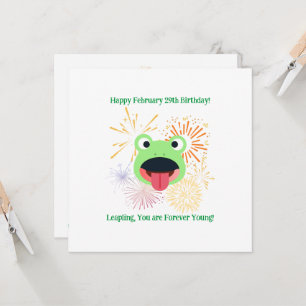 Carte Frog et feux d'artifice Anniversaire
