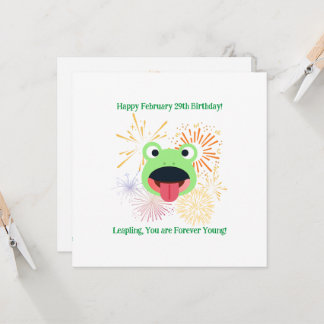 Carte Frog et feux d'artifice Anniversaire