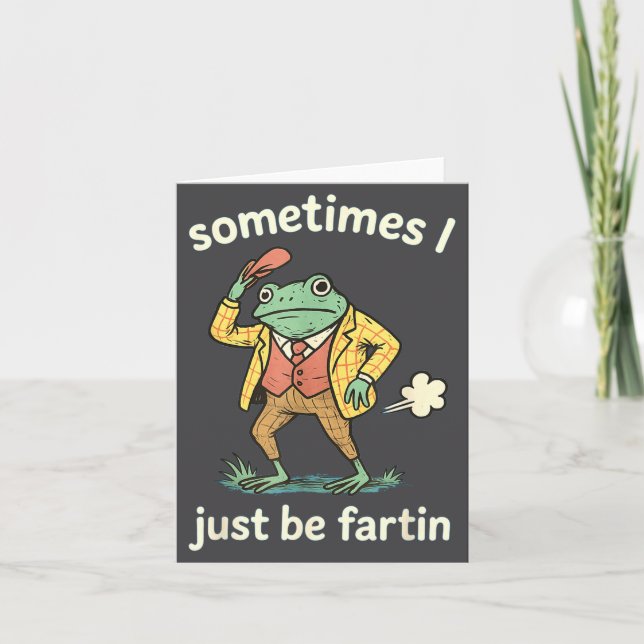 Carte Frog I Sometimes Farting Just Club (Devant)