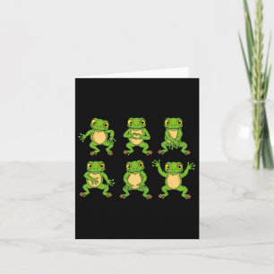 Carte Frog Lover Kids Cute Dancing Frogs