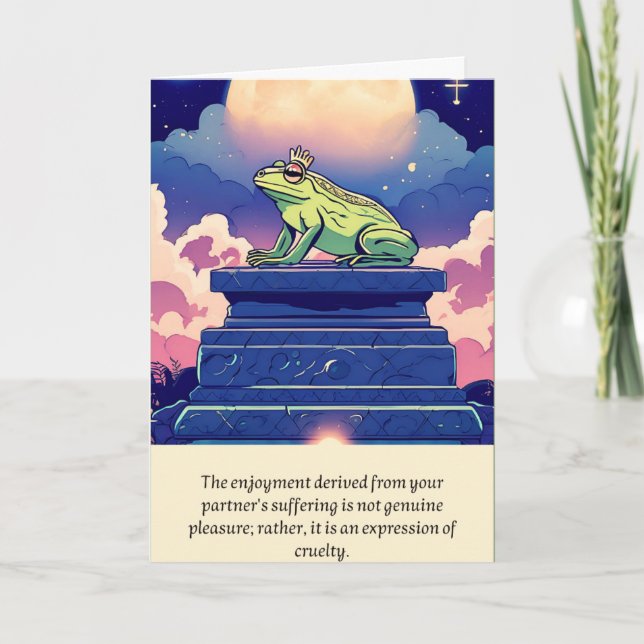 Carte frog message happy birthday (Devant)