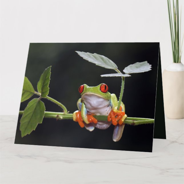 Carte Frog Texte Personnalisée (Devant)