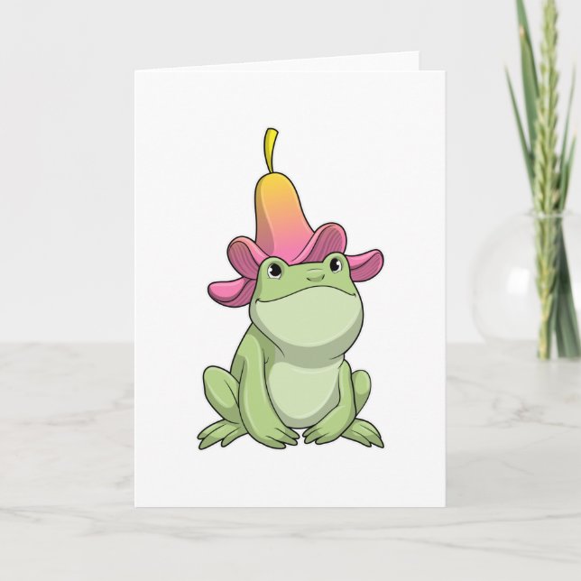 Carte Frog with Plumeria (Devant)