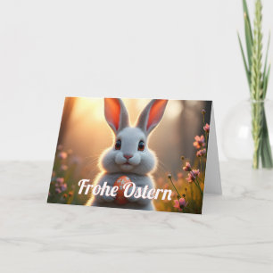 Carte Fröhlicher Osterhase im Zauber des Frühlings
