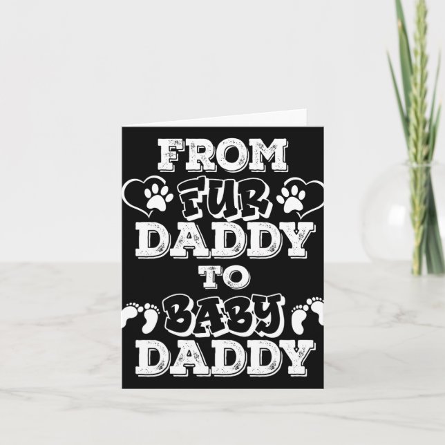 Carte From Fur Daddy To Baby Daddy New Dad Pregnancy Ann (Devant)