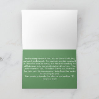 Carte From Us Sympathy card