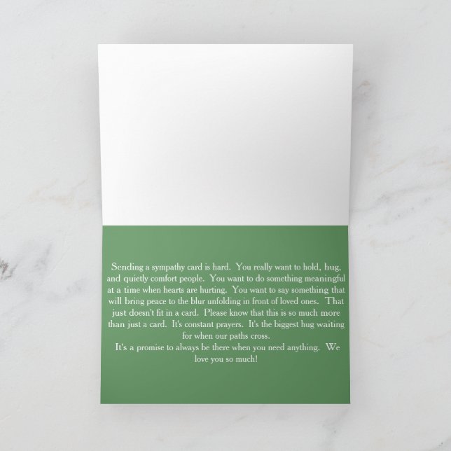 Carte From Us Sympathy card (Intérieur)