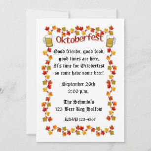 Carte Frontière Feuille de l'Oktoberfest