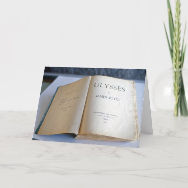 Carte Frontispice de "Ulysse" par James Joyce (Devant)