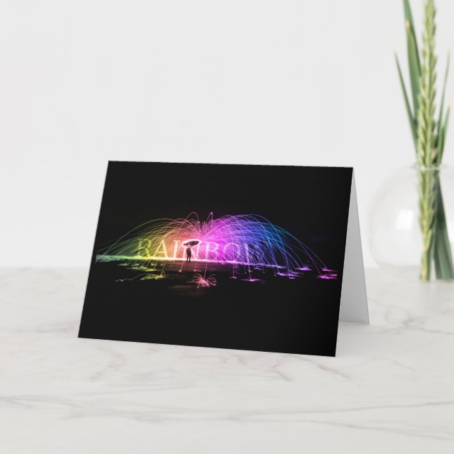 Carte Frotter l'arc-en-ciel (Devant)
