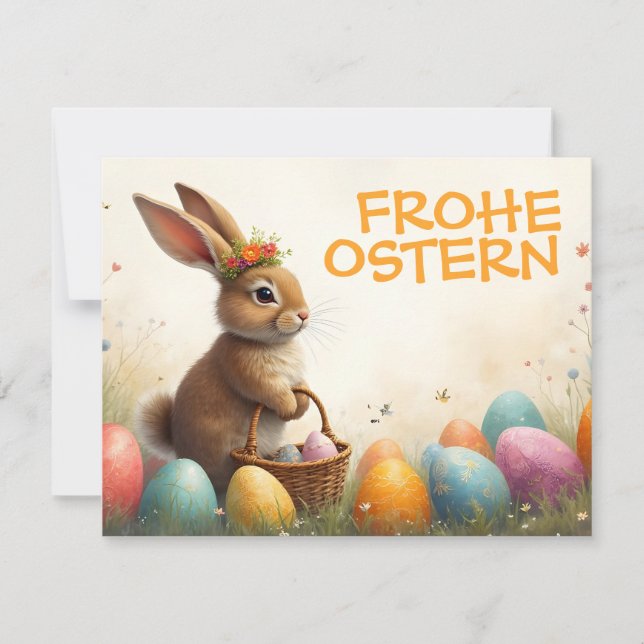 Carte Frühlingsgrüß vom Osterhasen (Devant)