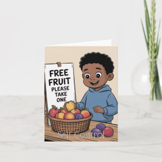 Carte Fruit de l'Esprit : L'Enfant auto-contrôle