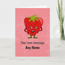Fruit drôle - Pas impressionné Fraise rose Personn