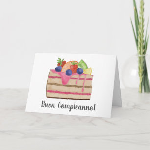 Carte Fruitcake d'aquarelle italienne