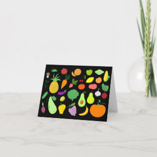 Carte Fruits and Vegetables Blank Note Card
