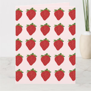 Carte Fruits de fraises sucrées Salutation