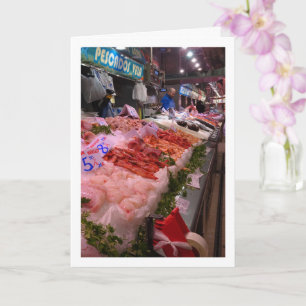 Carte Fruits de mer au Mercado Central, Valence, Espagne
