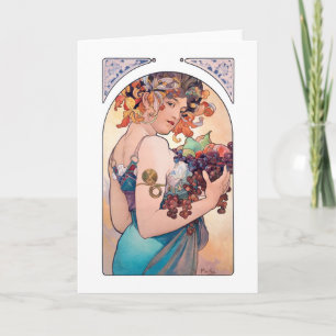 Carte Fruits, Mucha
