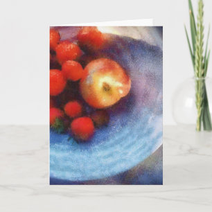 Carte Fruits rouges dans le bol blanc