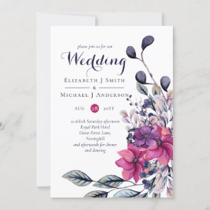 Carte Fuchsia Dreams Jolie Mariage de automne d'automne 