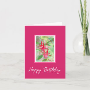 Carte Fuchsias aquarelles
