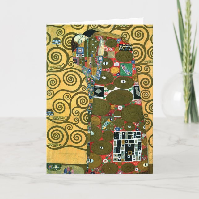 Carte Fulfillment aka The Embrace par Gustav Klimt (Devant)